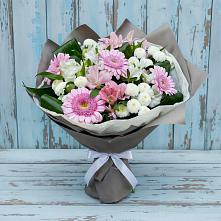 Букет цветов из:  Герберы, Альстромерии и Хризантемы #REPLACE_PRED# Ельце