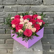 Цветочная композиция из Розы в коробке в Ельце