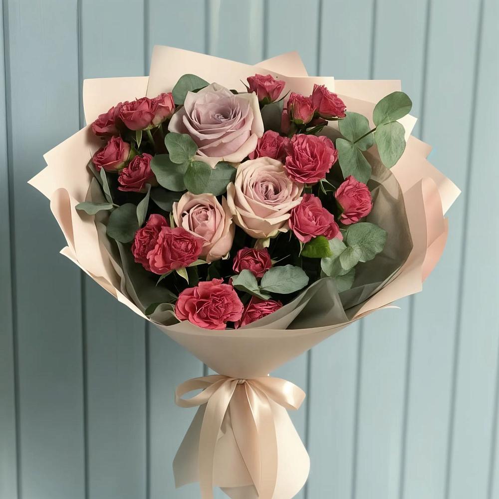 Букет цветов из: Гвоздики и Розы в Ельце