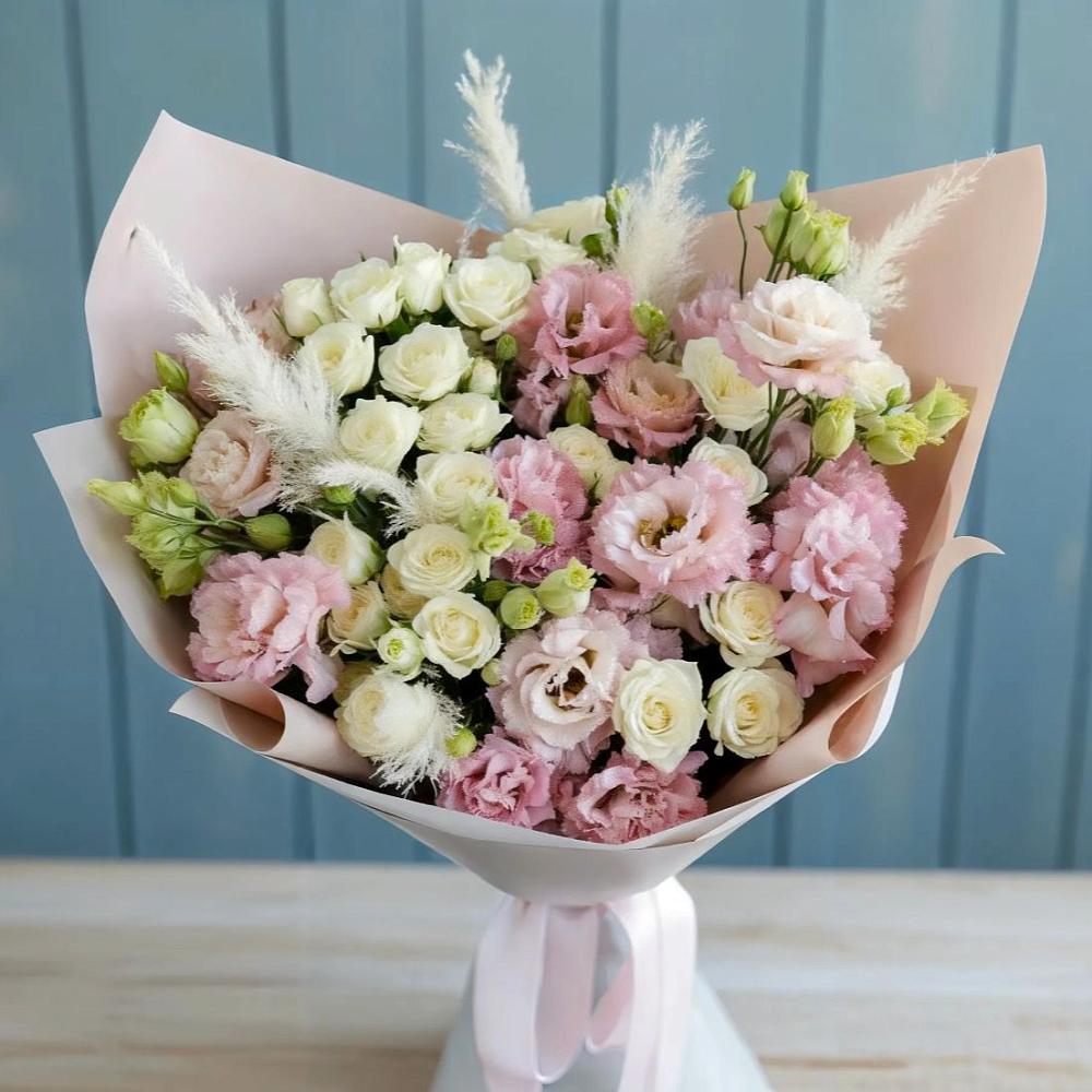 Букет цветов из: Альстромерии и Розы в Ельце