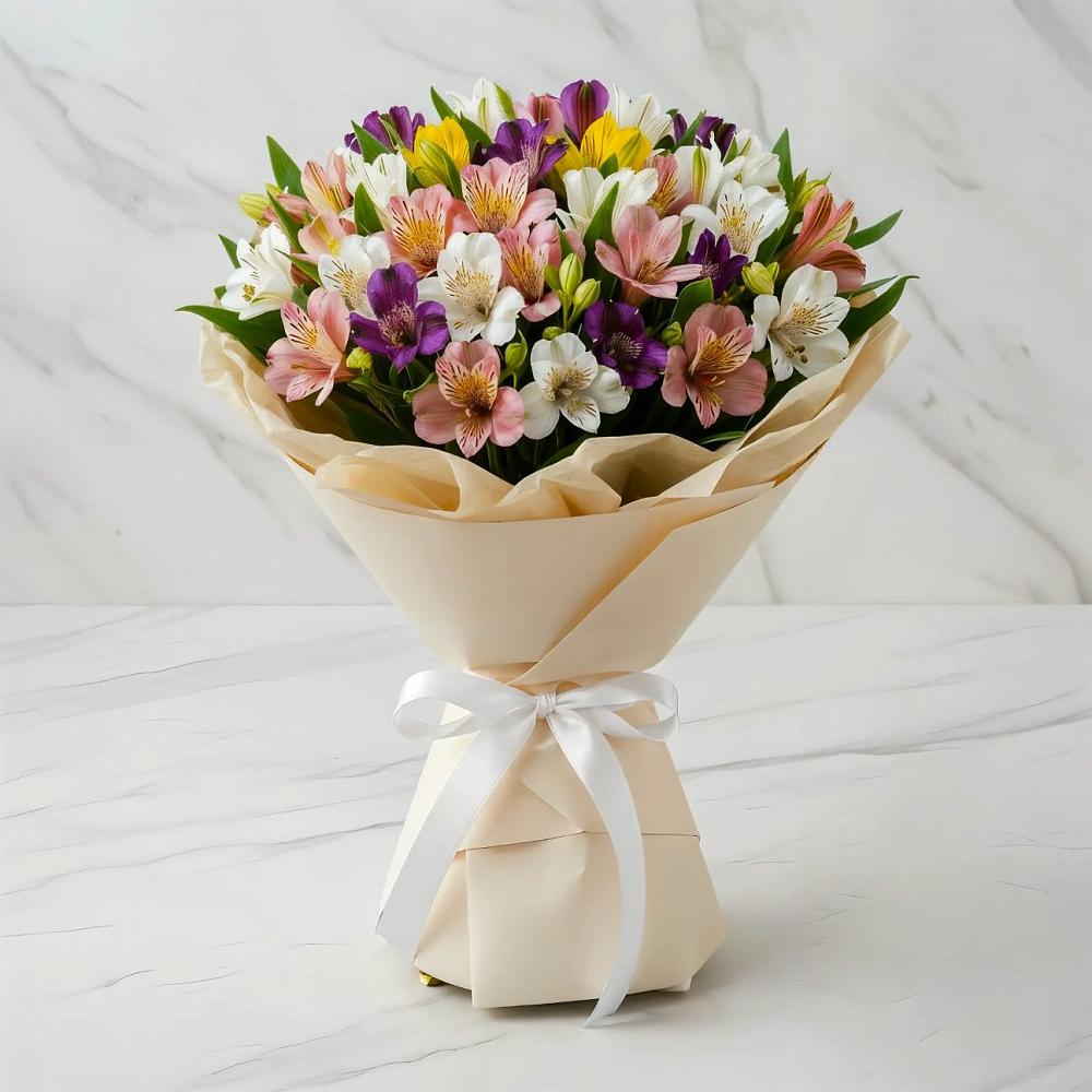 Букет цветов из: Альстромерии в Ельце