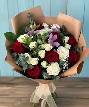 Букет цветов из:  Розы и Альстромерии в Ельце