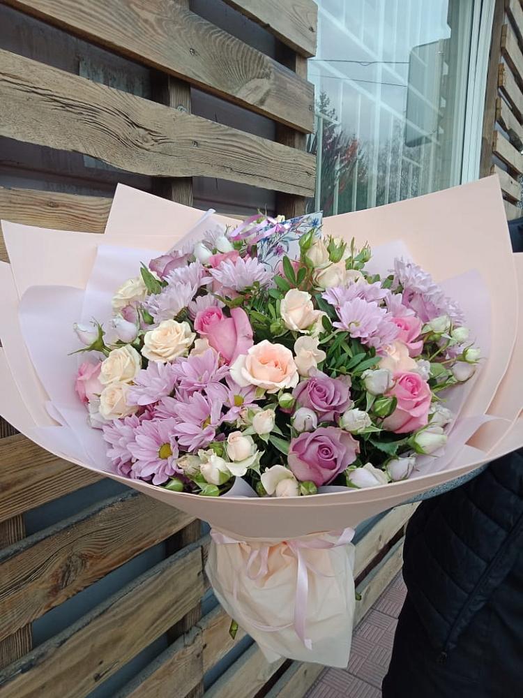 Букет цветов из: Розы и Хризантемы в Ельце