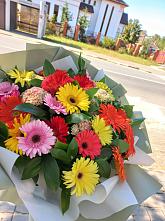 Букет цветов из:  Герберы #REPLACE_PRED# Ельце