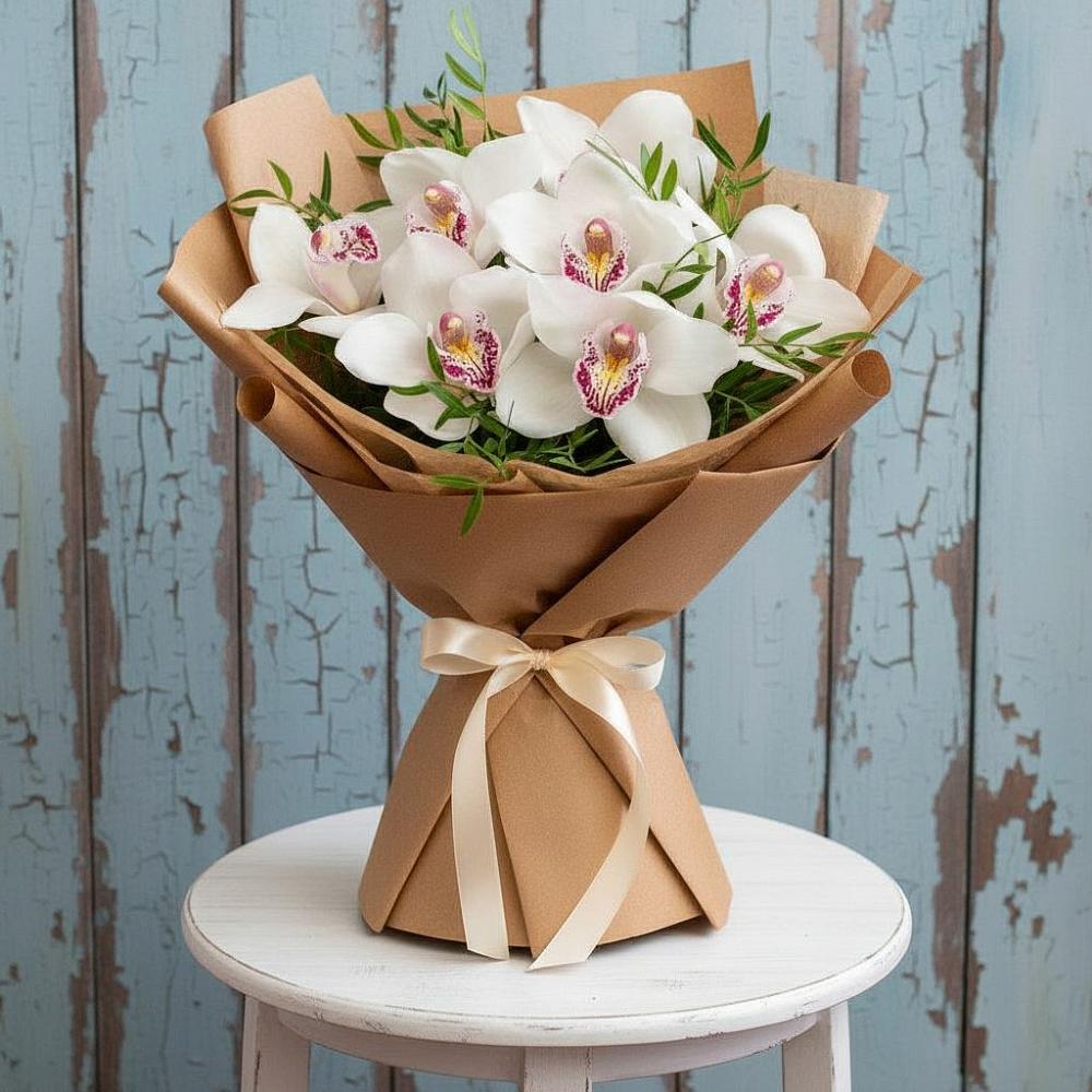 Букет цветов из: Орхидеи и Розы в Ельце
