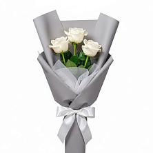 Букет 3 белые розы в Ельце
