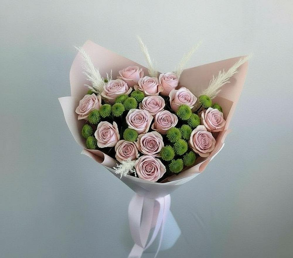 Букет цветов из: Розы и Хризантемы в Ельце