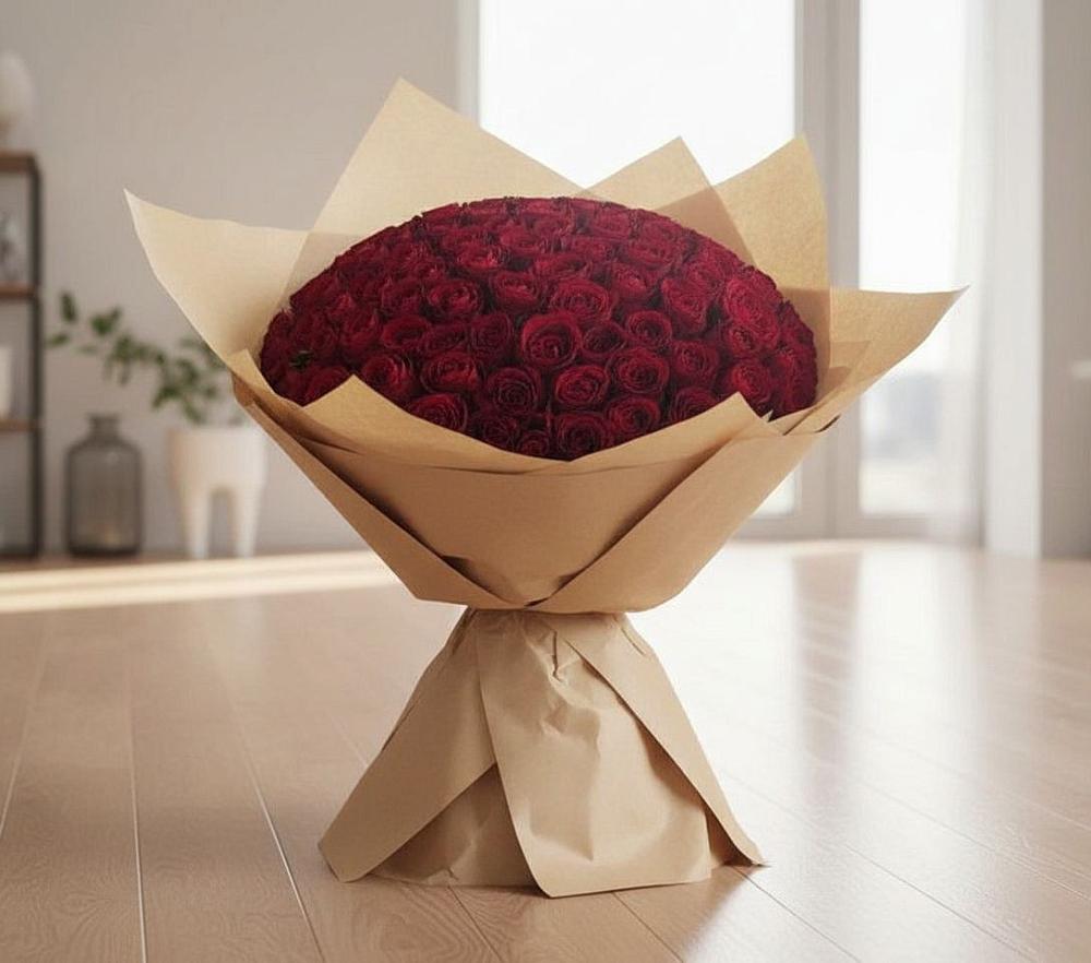 Букет 101 Красная роза в Ельце