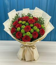 Букет цветов из:  Розы и Хризантемы в Ельце