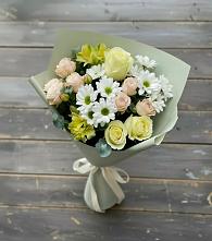 Букет цветов из:  Альстромерии, Розы и Хризантемы #REPLACE_PRED# Ельце