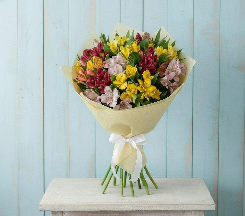 Букет цветов из: Альстромерии в Ельце