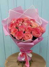 Букет 15 Розовых роз Равель в Ельце