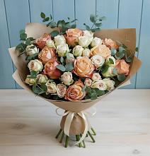 Букет цветов из:  Альстромерии и Розы в Ельце